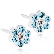 Blomdahl - Øreringe - MP 5 mm - Daisy - Aquamarine/Crystal