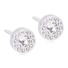 Blomdahl - Øreringe - MP Brilliance Halo 6 mm - Crystal