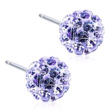 Blomdahl - Øreringe - NT Crystal Ball 6 mm - Violet 