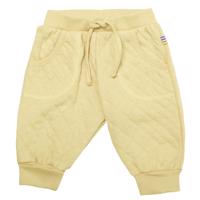 Joha sennepsgule bukser i quiltet bomuld