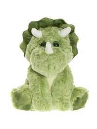 Grøn dinosaur bamse fra Teddykompaniet set forfra