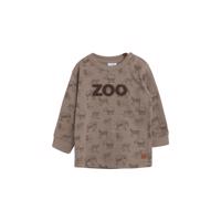 Hust & Claire Stan sweatshirt – brun trøje med dyreprint og ZOO-broderi