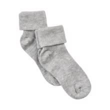 Minymo - Baby Rib strømper - Light grey melange