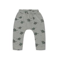 Kids Up Baby leggings i grå med skildpaddeprint og bindebånd – bløde babybukser til leg og komfort