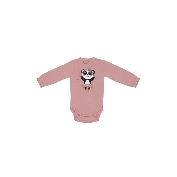 Kids Up Baby - Body L/S - Vanilja - Panda