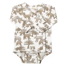 Joha - Body L/S m. sidelukning - Uld - Sand AOP