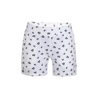 Kids Up Pammi hvide shorts med mørkt blomsterprint og elastisk talje i 100% bomuld
