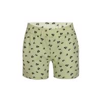 Kids Up Pammi grønne shorts med sort blomsterprint og elastisk linning i 100% bomuld