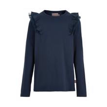 Creamie - Bluse L/S - Ruffle - Total Eclipse