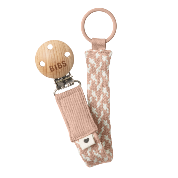 BIBS - Pacifier Clip - Blush/Ivory