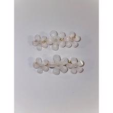 Unique Sparkles - Hårklips - Hvide blomster