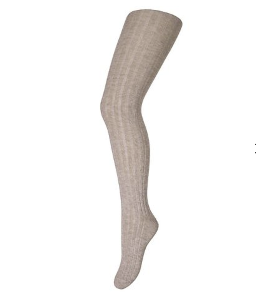 MP Strømpebukser - Rib - Light brown