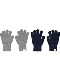 MP Denmark strikhandsker 2-pak Navy & Grey Melange – forfra