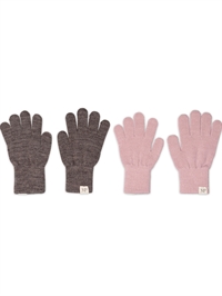 MP Denmark strikhandsker 2-pak Denver Melange & Alt Rosa – forfra