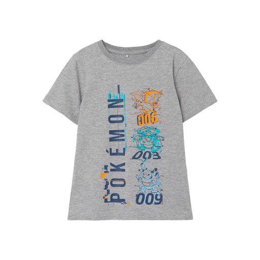 Name It - T-shirt S/S - Joshy Pokemon - Grey Melange