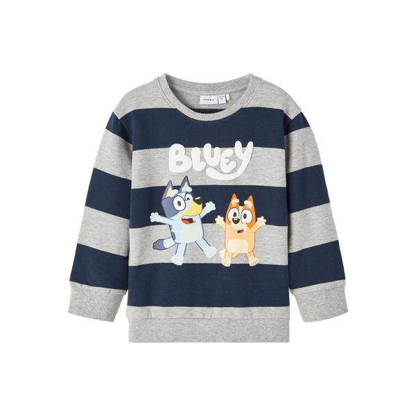 Name it - Loose Sweatshirt - Stan Bluey BRU BFU - Grey melange