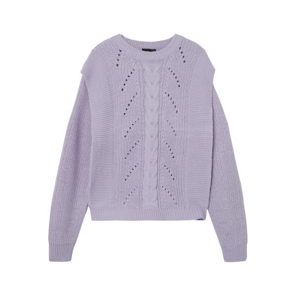 LMTD - Striktrøje - Shinni L/S Short Knit - Orchid Petal