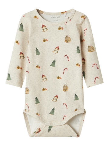 Name It julebody med juleprint set forfra