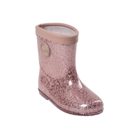 Sofie Schnoor gummistøvle i rosa med glimmer – front/side vinkel