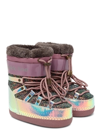 Mikk-line - vinterstøvler - snowboot glitter - rosebrown