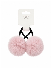 Unique Sparkling Accessories - Pelskugle elastikker - Baby rosa