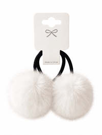 Unique Sparkling Accessories - Pelskugle elastikker - Hvid