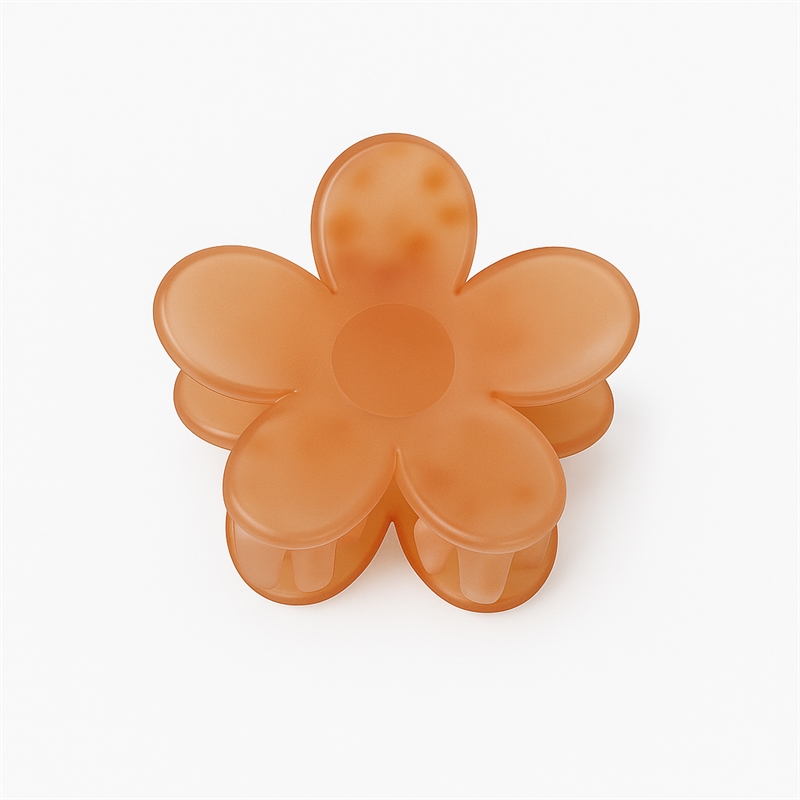 Höjtryk - Hårklemme  - Orange blomst