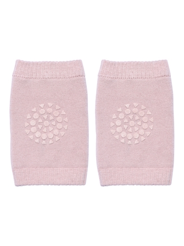 Kravleknæbeskyttere i farven Soft Pink med skridsikker silikonecirkel – set forfra