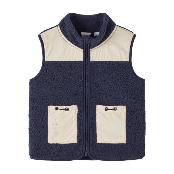 Name It - Teddy Vest - Kasper - Dark Sapphire