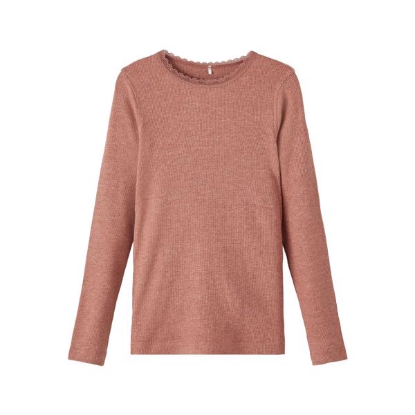 Name It - Bluse L/S - Kab - Cognac/Melange