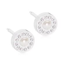 Blomdahl - Øreringe - MP Brilliance Halo Pearl 6 mm - White