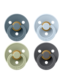 BIBS Colour 4-pak sut str. 2 i Petrol, Sage, Baby Blue & Iron set forfra