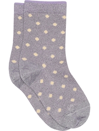 mp Denmark børnestrømper med lyse prikker lilla