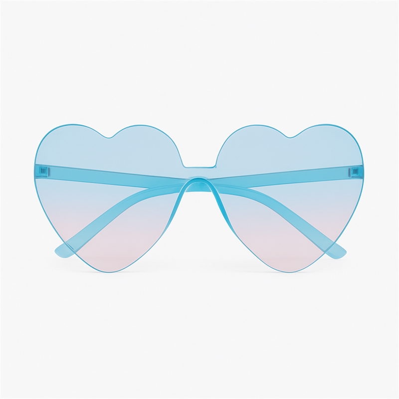 Unique Sparkling Accessories - Solbrille - Heart - Blueberry
