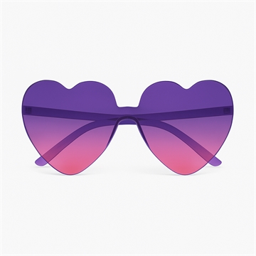 Unique Sparkling Accessories - Solbrille - Heart - Plum