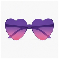 Unique Sparkling Accessories - Solbrille - Heart - Plum