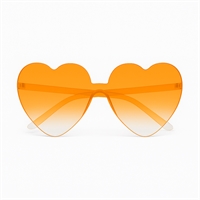 Unique Sparkling Accessories - Solbrille - Heart - Orange 