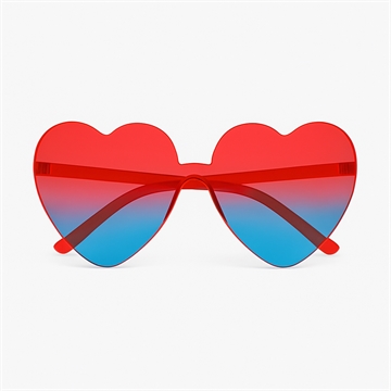 Unique Sparkling Accessories - Solbrille - Heart - Cherry