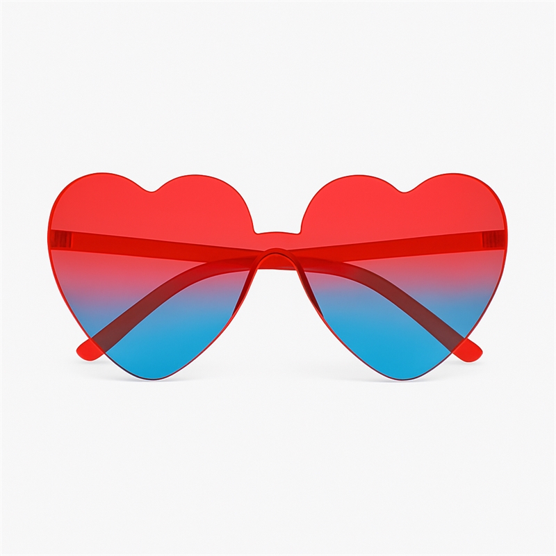 Unique Sparkling Accessories - Solbrille - Heart - Cherry