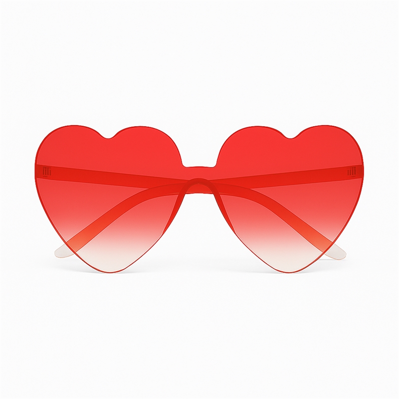 Unique Sparkling Accessories - Solbrille - Heart - Strawberry