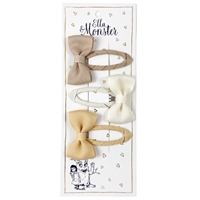 Ella & Monster - Hårspænder - Sløjfer - Beige/creme